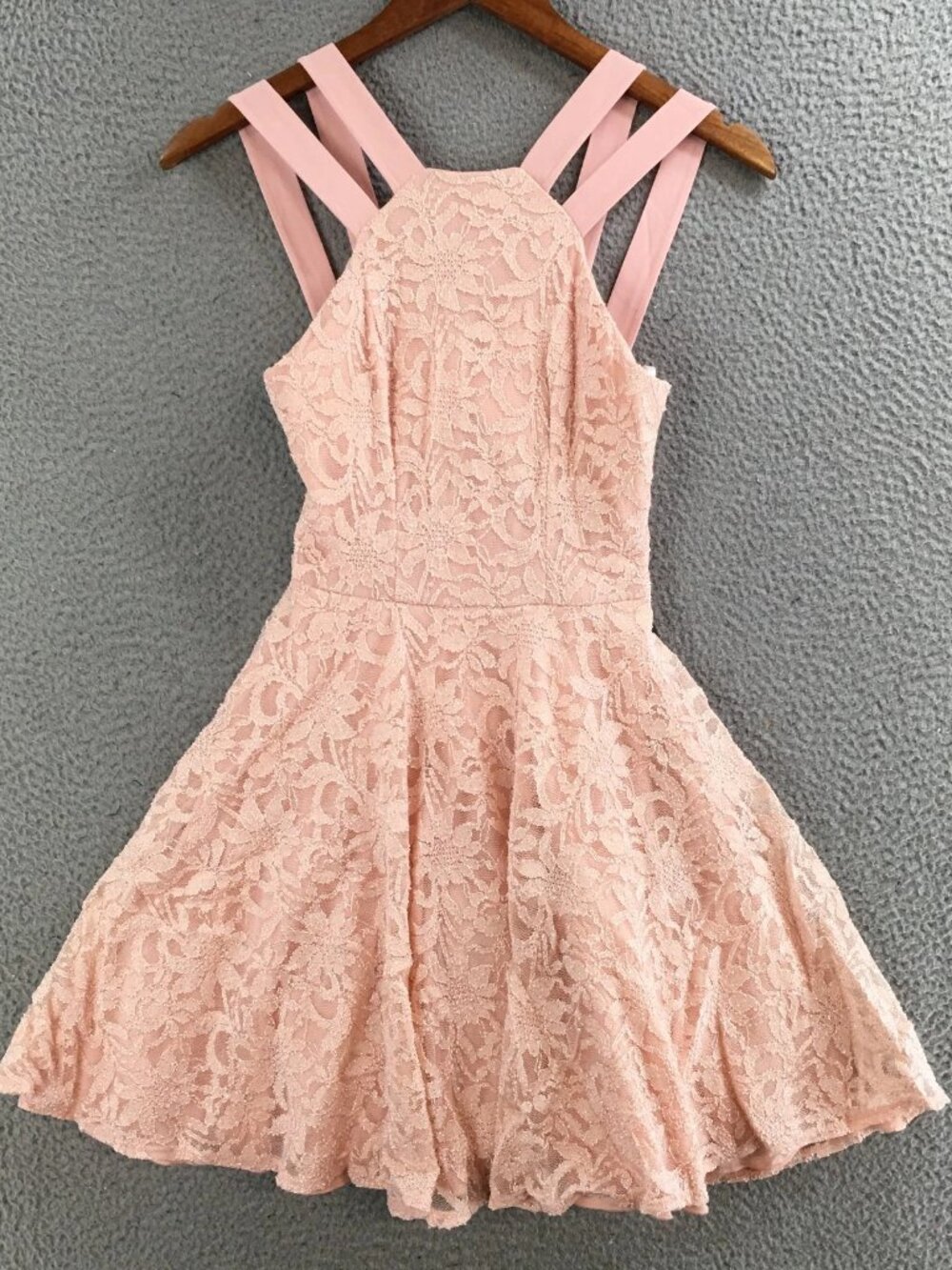 B. Darlin Lace Fit & Flare Dress Womens